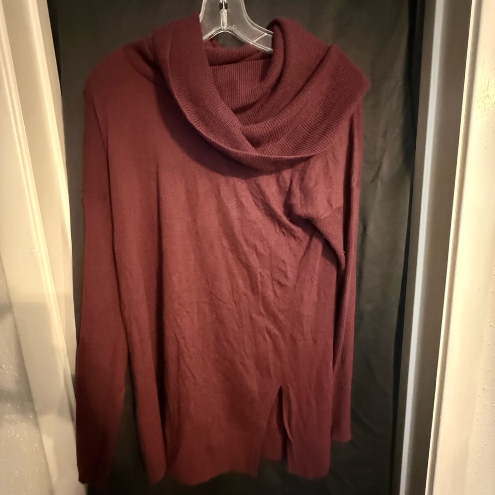 Caslon Burgundy Cowl Neck Sweater